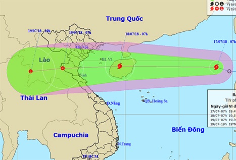NÓNG: Bão cấp 8 Sơn Tinh ập vào biển Đông